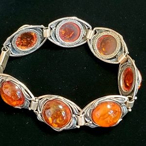 Amber Sterling Silver bracelet